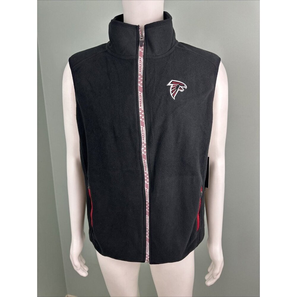 NFL Team Apparel 7th Collection Men's Atlanta Falcons Zip Fleece Vest Sz Medium